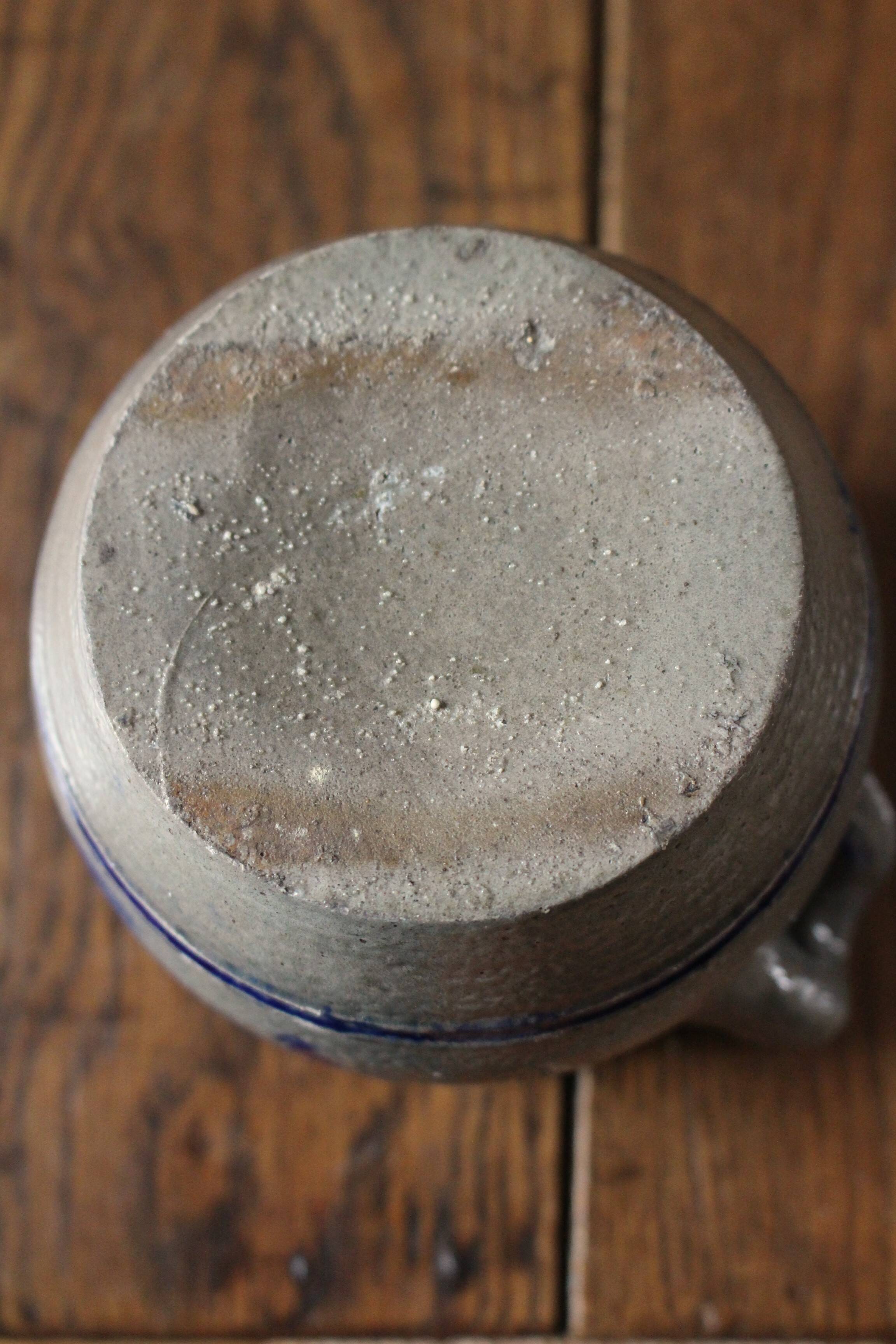 Blue gray Alsace stoneware pot