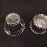 Two individual old jam jars