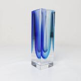 Sommerso Murano blue vase 1960