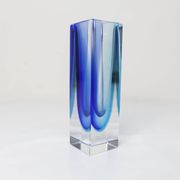 Sommerso Murano blue vase 1960