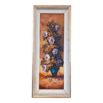 Tableau Atypique Nature Morte En Relief Année 60