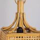 Vintage 1960s Bamboo and Straw Pendant Lamp, Italian Design