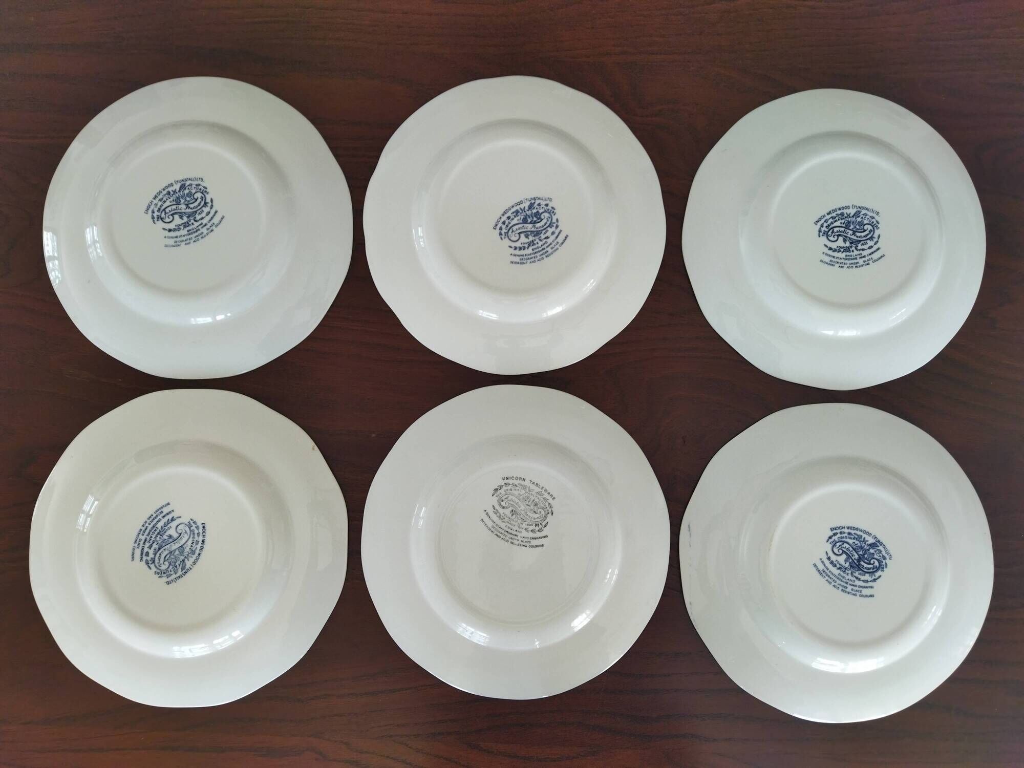 12 English dinner plates Enoch Wedgwood "Asiatic Pheasants"