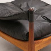 Rosewood and Leather Armchair by Kristian Vedel, Denmark, 1960s
