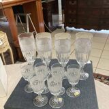 Service de verres à pied en cristal