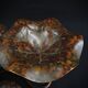 Three-tiered lotus leaf shaped patinated metal bird bath