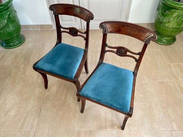 Pair of mahogany chairs XIXth century