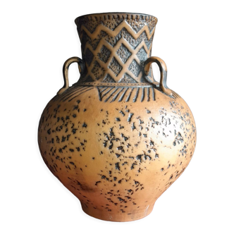 Vase allemand West Germany pierre de lave