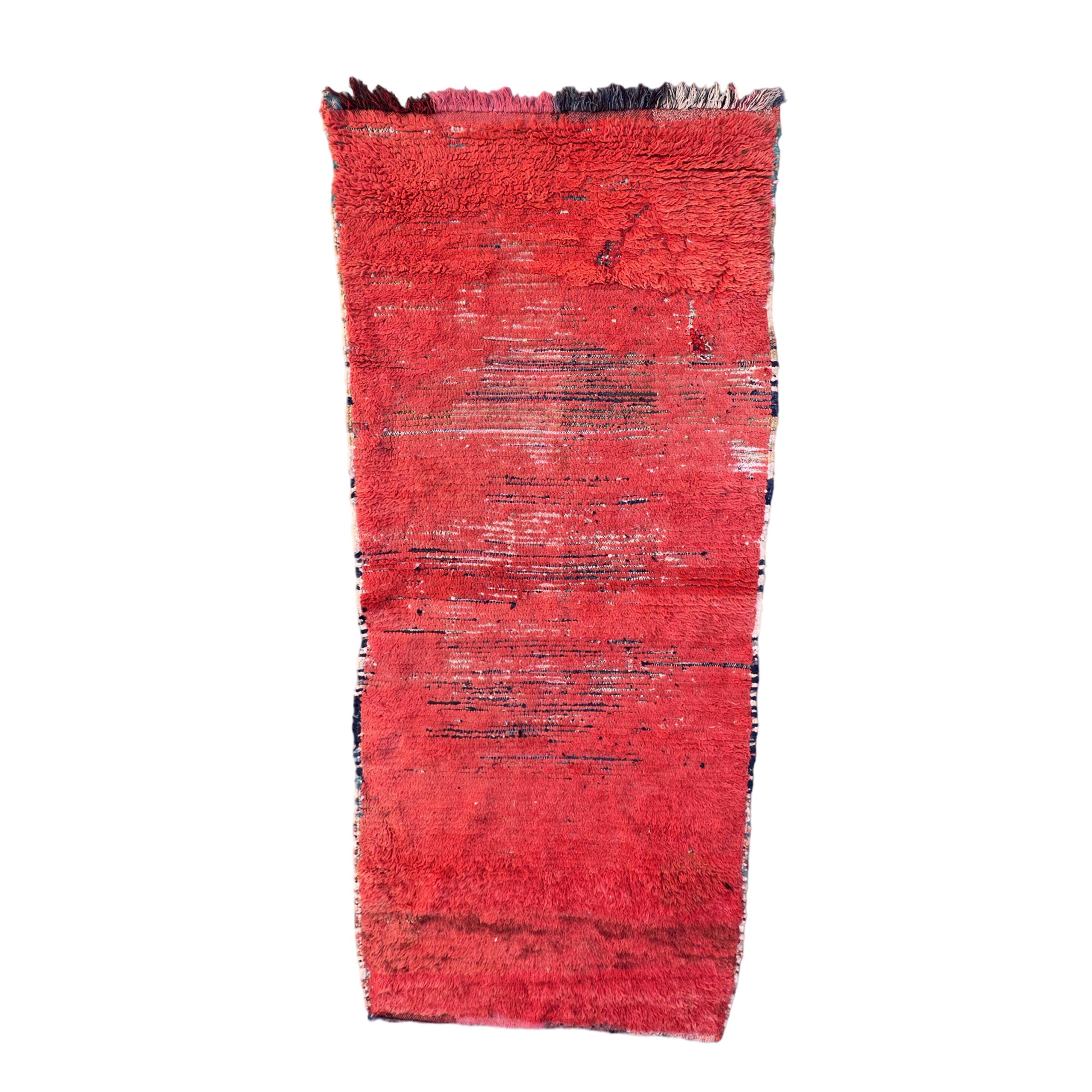 Moroccan rug Beni M'Guild red - 225 x 104 cm