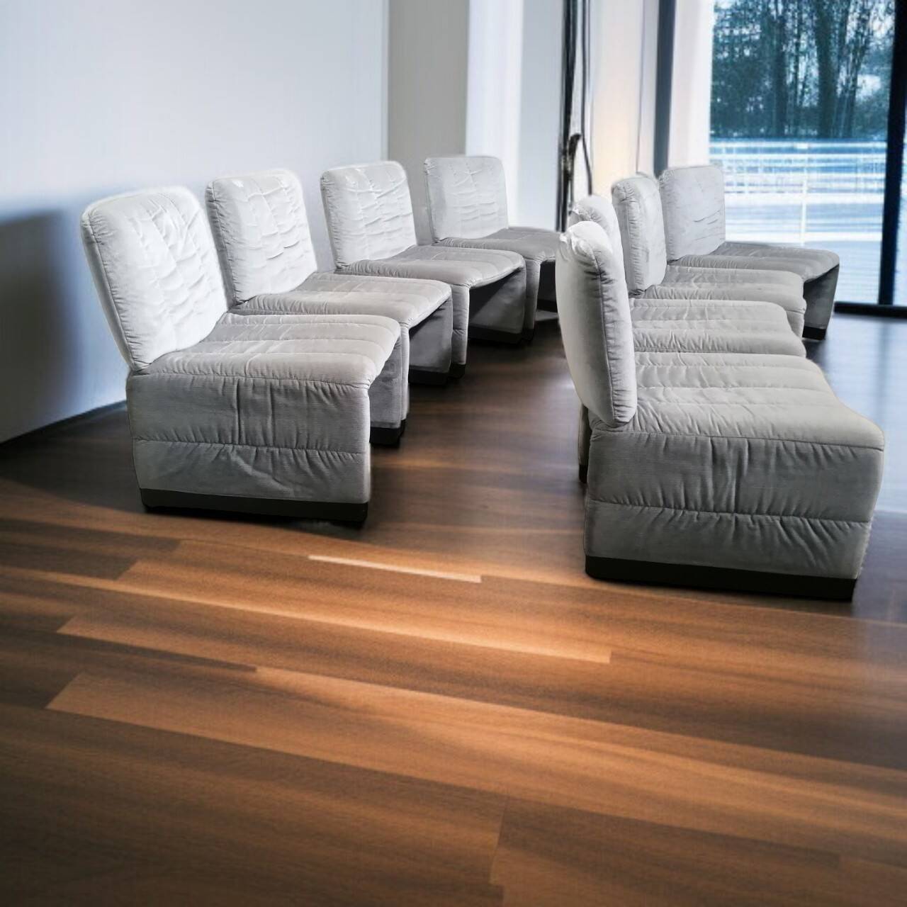 8 poltrone Alky Style di Giancarlo Piretti, anni '70