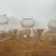 Lot 3 Tulips Antique Glass Cut Frosted Art Deco Lamps Lu