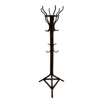 Vintage standing coat rack in bamboo