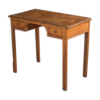 Bureau à 2 tiroirs, en chêne, France, 1940