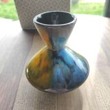 Small ceramic soliflore vase with narrow, constricted neck