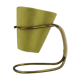 Vase or ceramic pot on foot brass