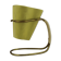 Vase or ceramic pot on foot brass