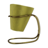 Vase or ceramic pot on foot brass