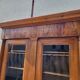 19th century empire style 2-door walnut bookcase