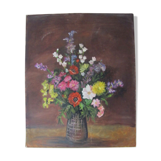 Tableau bouquet de printemps bouquet champêtre