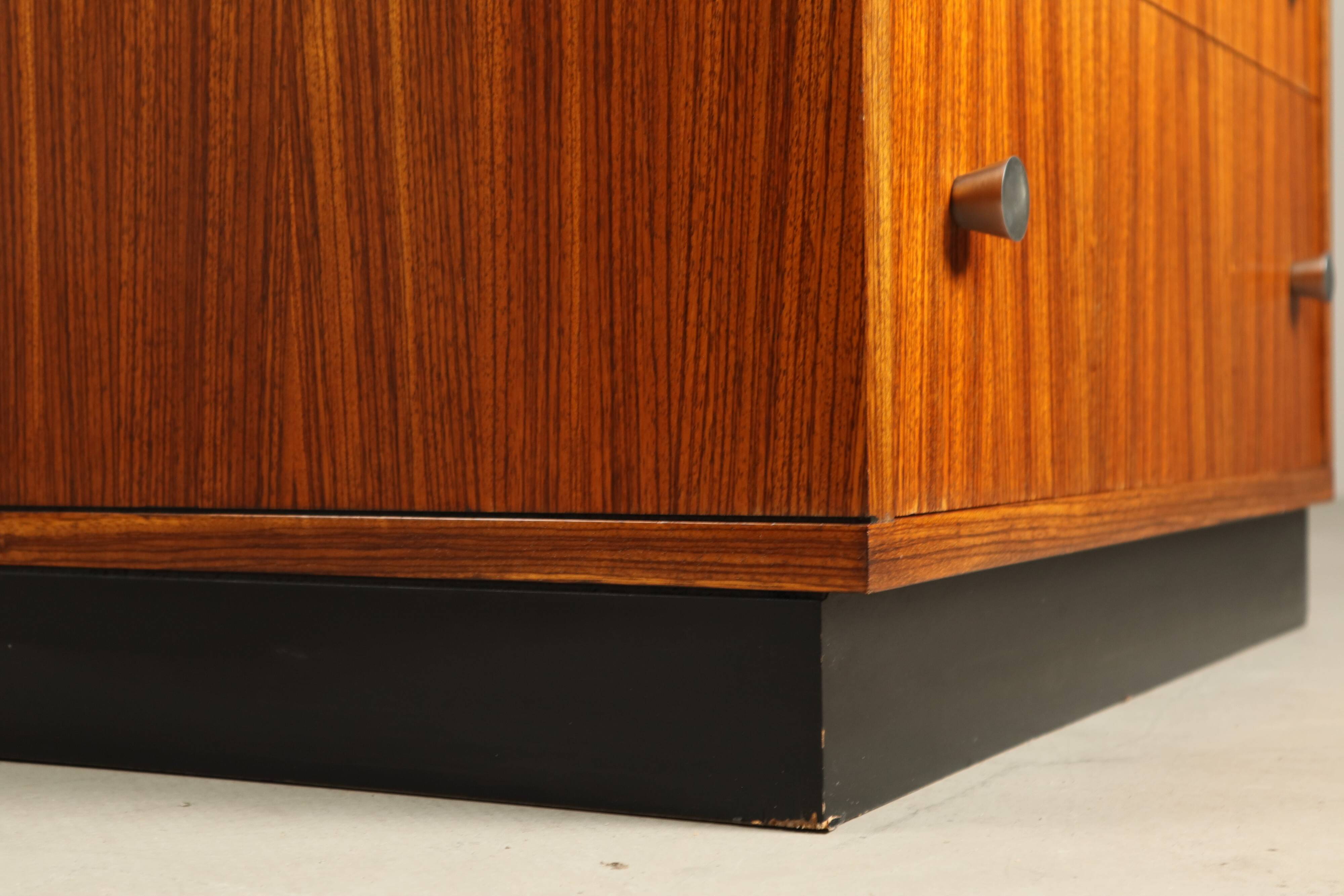 Alfred Hendrickx for Belform – Zebrano chest of drawers, 1960s