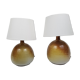 Set of two bedside ceramic lamps, Roland Zobel