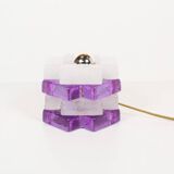 Brutalist glass table lamp by Albano Poli for Poliarte, Italy 1970s