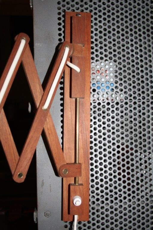 Accordion scandinavian teak wall lights