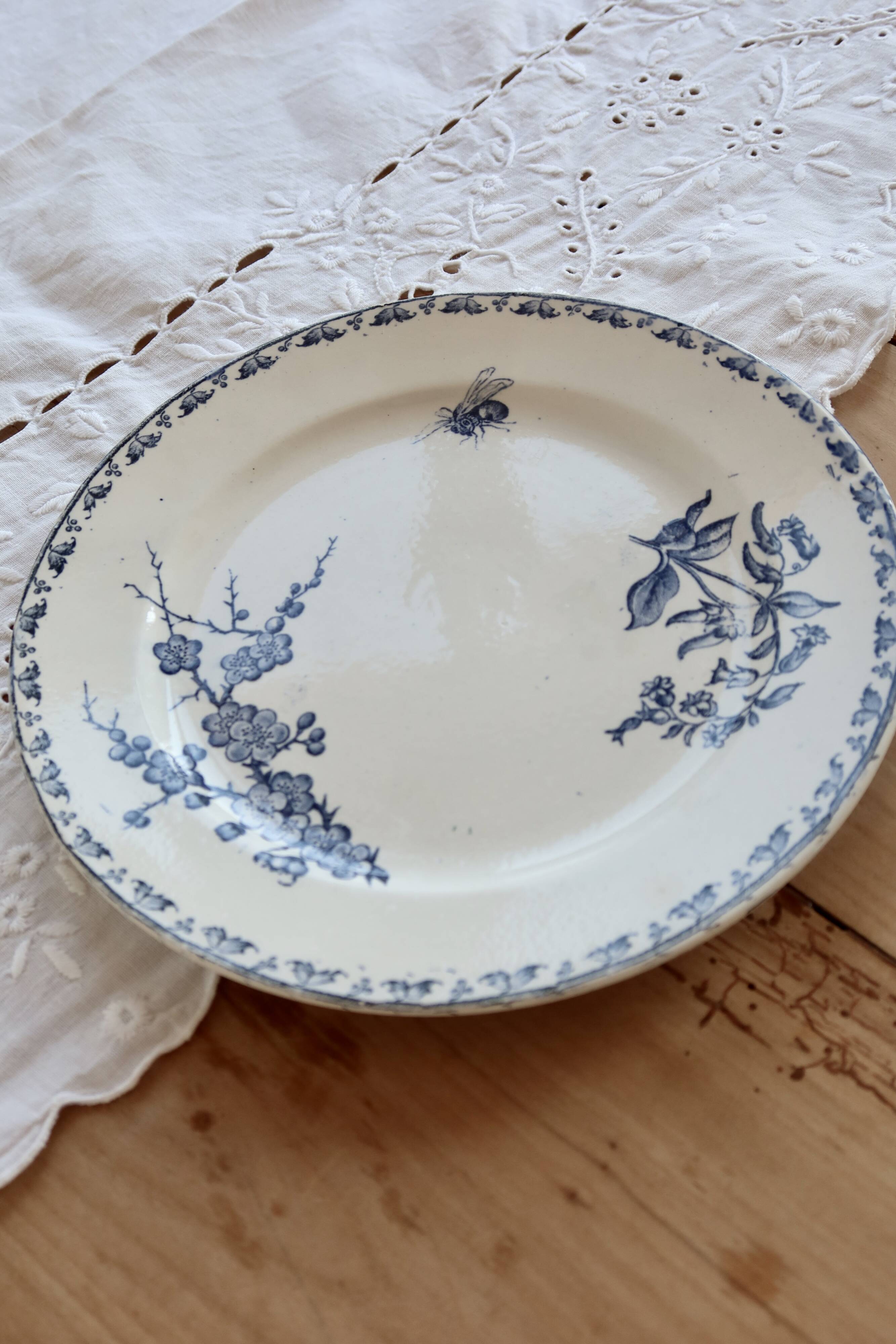 Dessert plate ironstone Sarreguemines - Carmen blue model