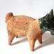 Pique flowers " goat " Mexican ceramic, 70s