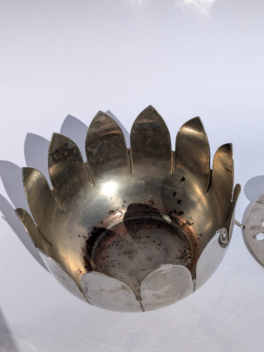 Vintage flower spike lotus candle holder