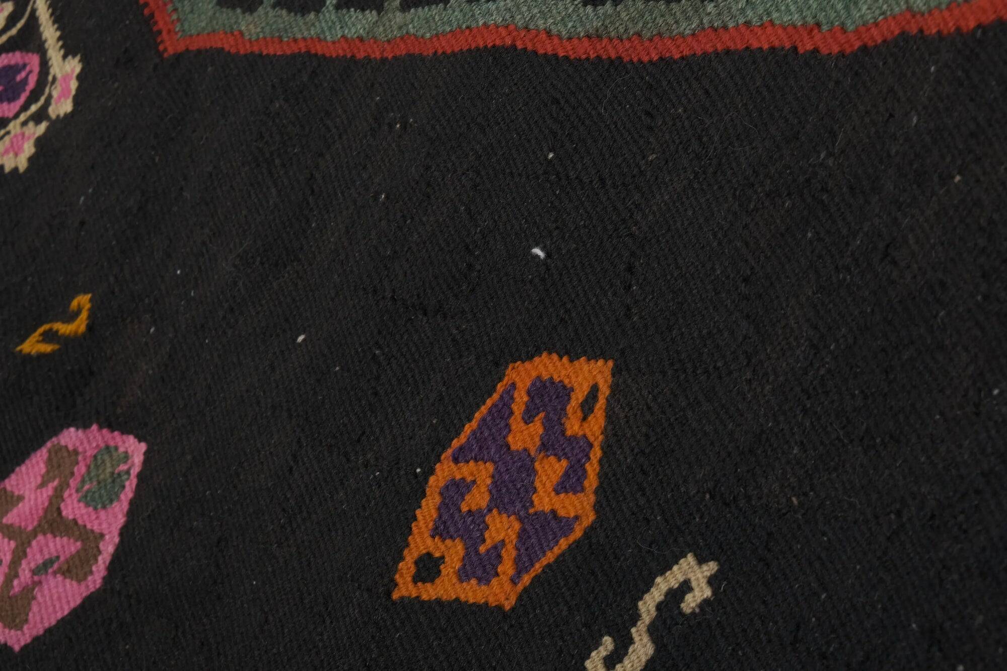 Vintage Turkish hallway carpet 190x570 cm
