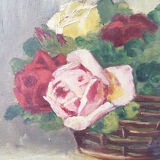 Painting flowers old oil