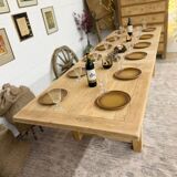 Farmhouse table with central extensions