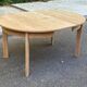 Table ronde extensible scandinave en bois clair décapé rallonge intégrée 19