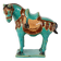 Vintage turquoise glazed ceramic horse