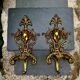2 solid brass caryatid coat hooks Art Nouveau Jugendstil