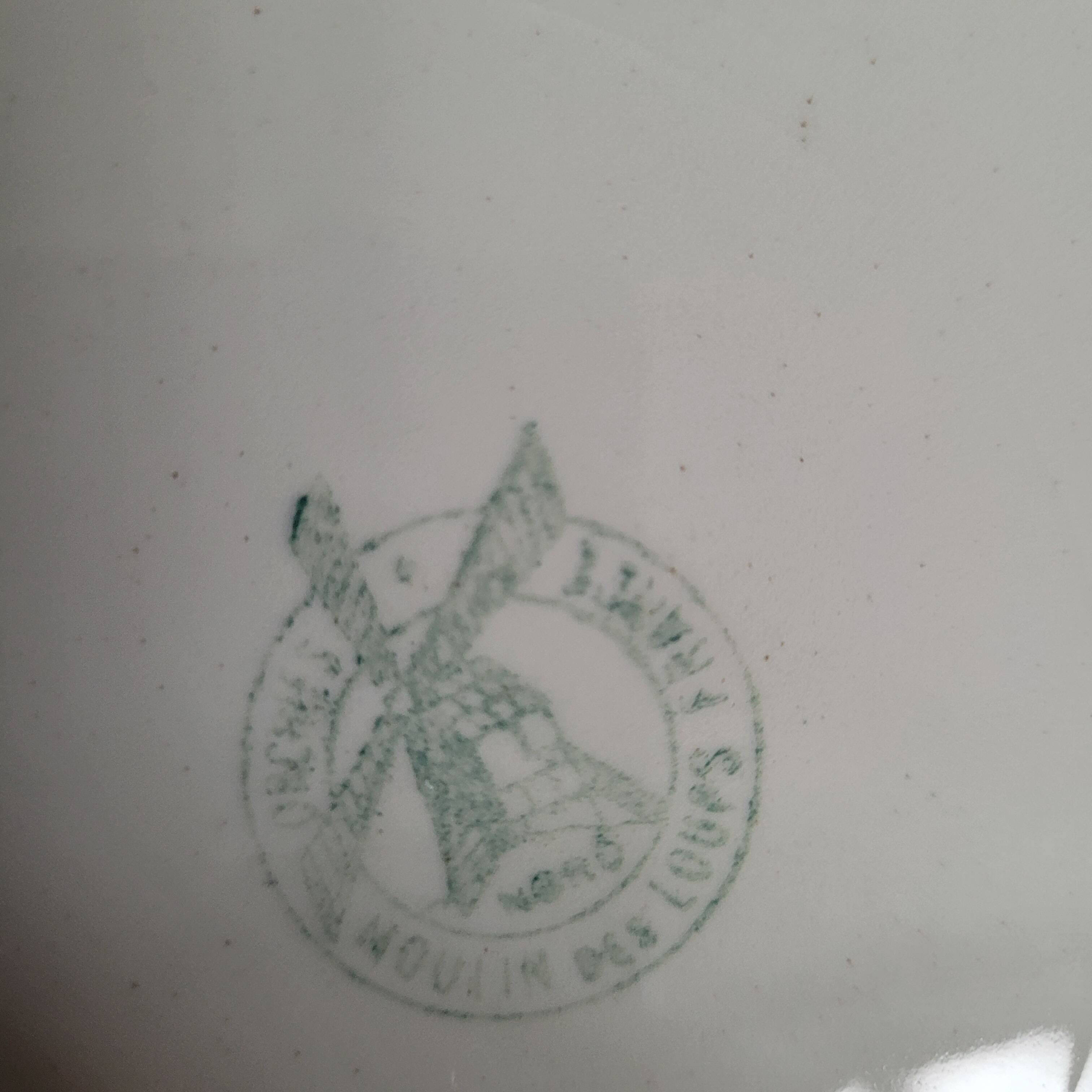 La Redoute x Selency set of 4 green dinner plates