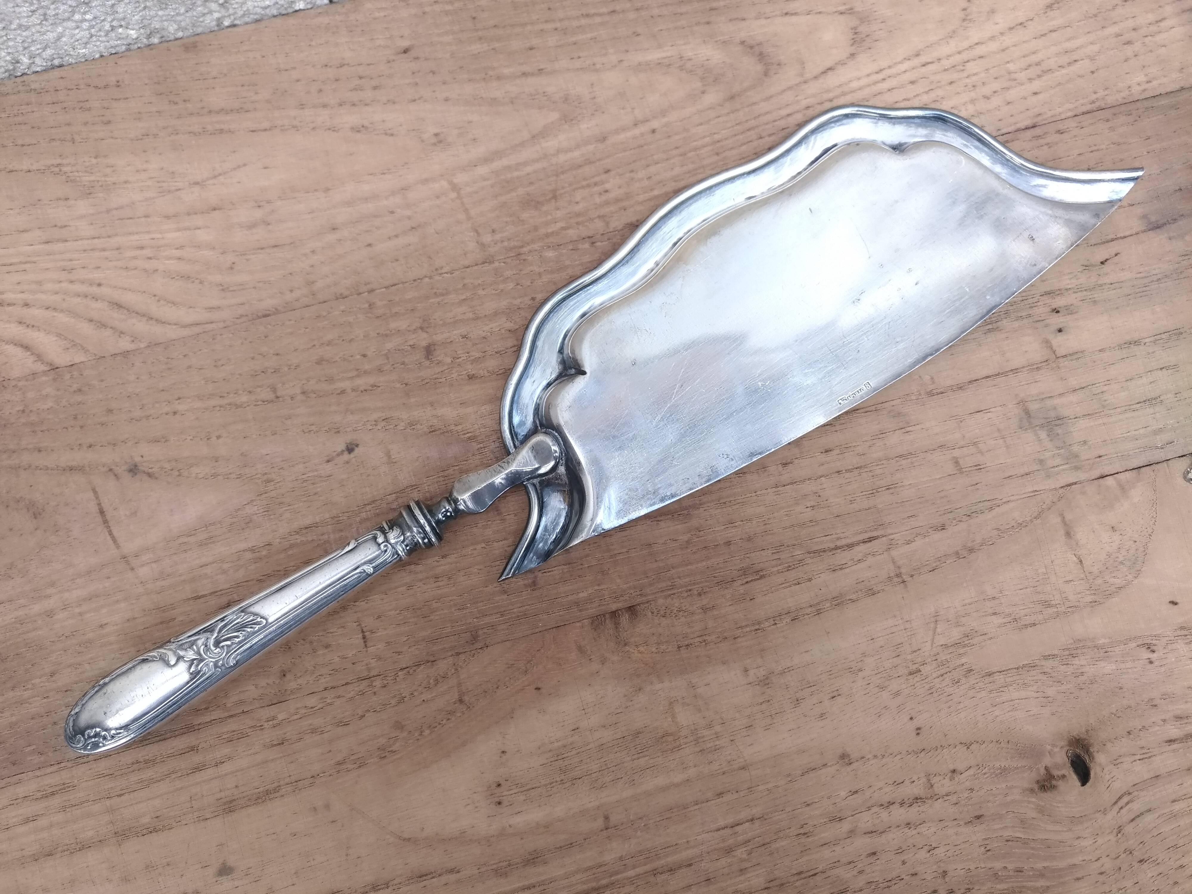 Picks up silver metal crumbs