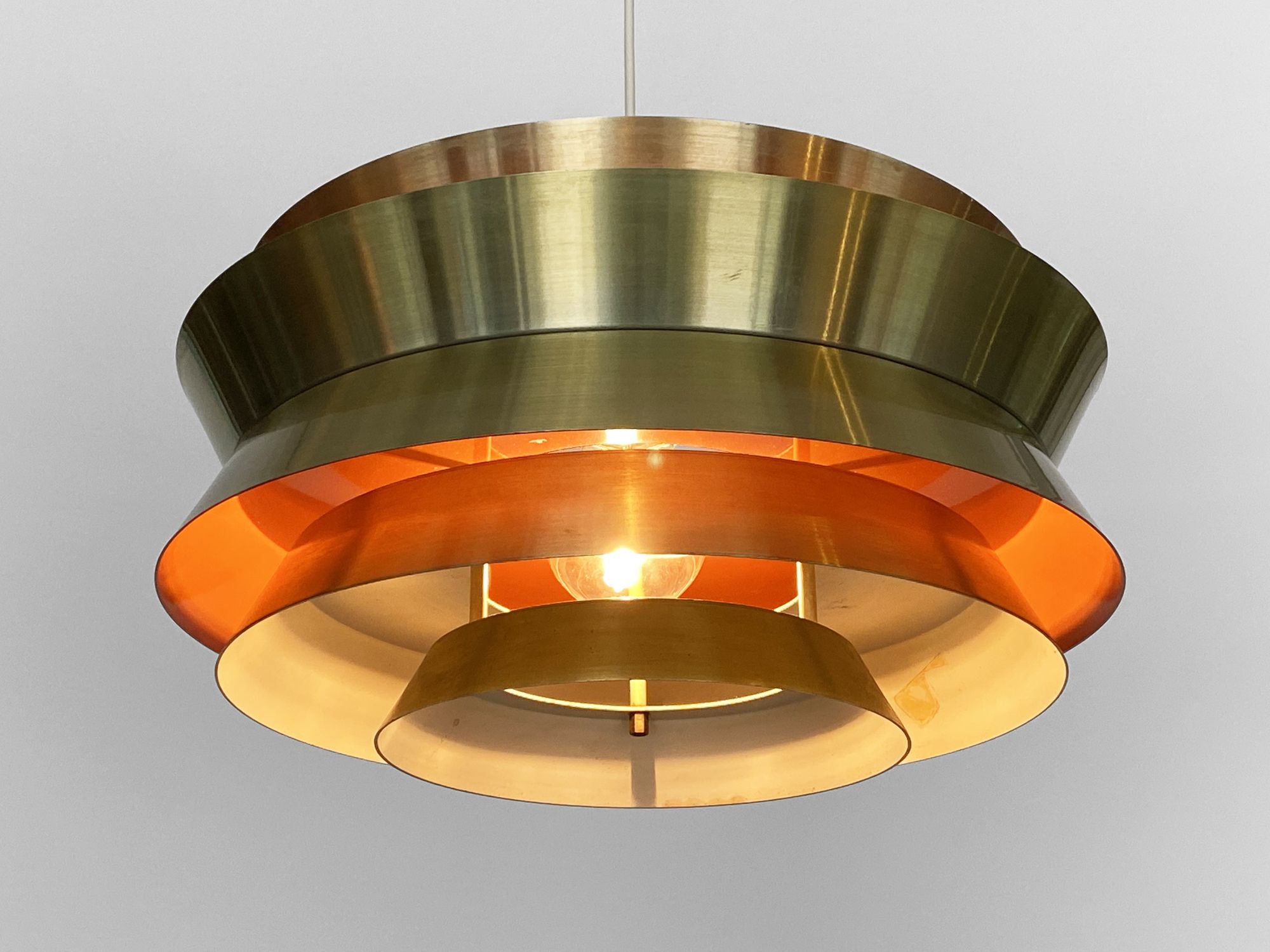 Pendant light "Trava" by Carl Thore for Granhaga Metallindustri. Sweden 1970s