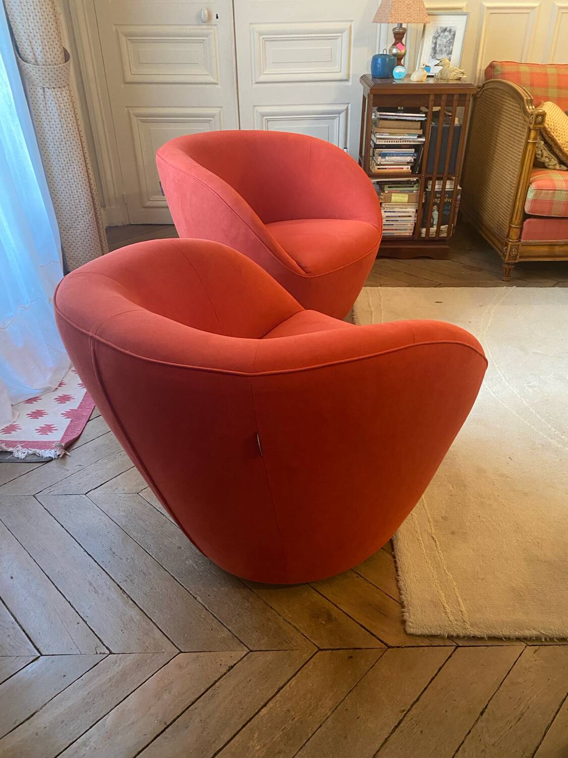 Roche Bobois swivel armchairs - Edito (pair)