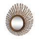 Vintage rattan sun mirror 1960 - 50 x45 cm