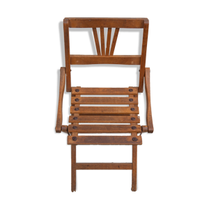 chaise vintage pliante enfant bois