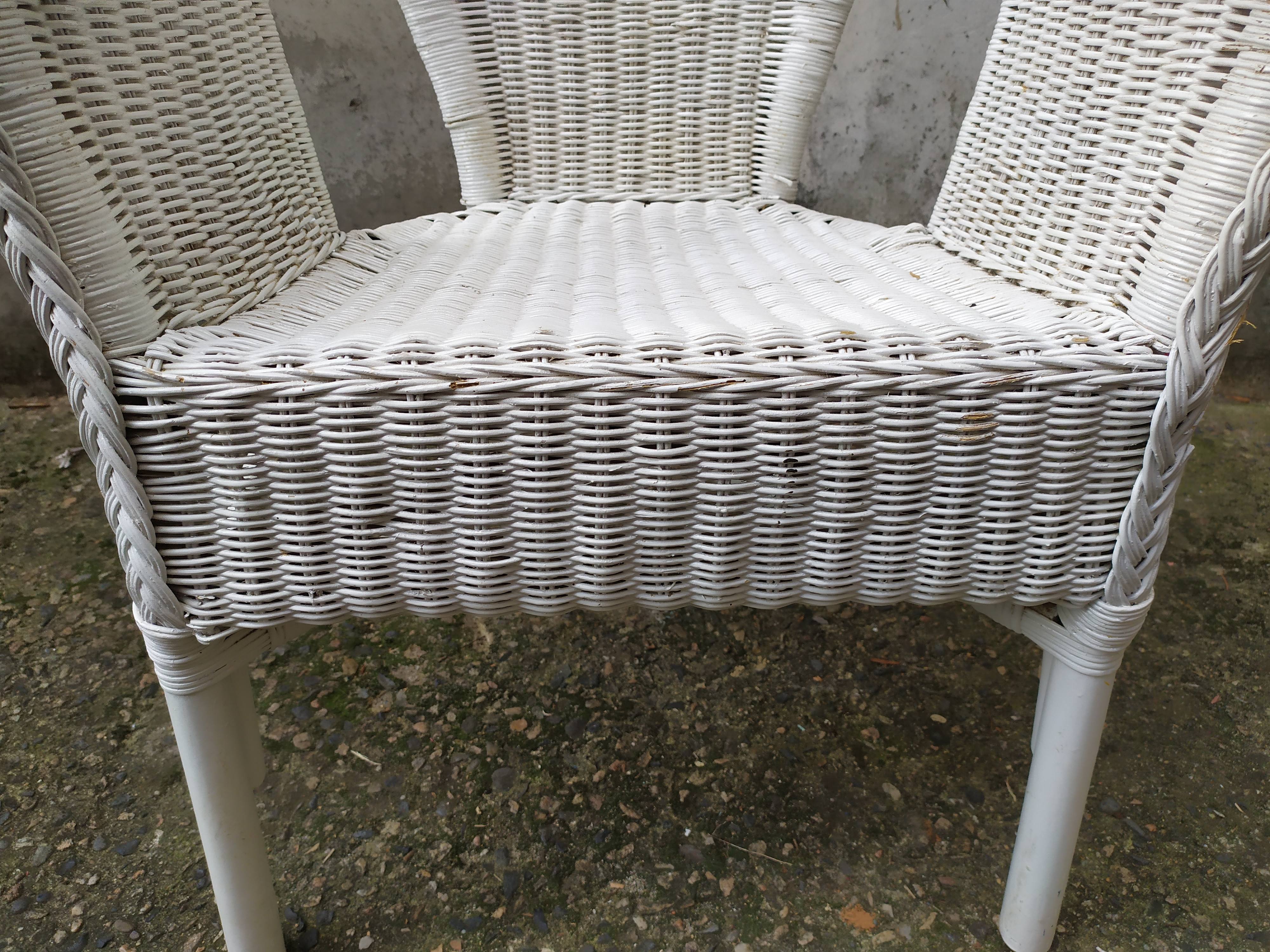 Pair of vintage rattan chairs