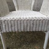 Paire de fauteuils en rotin vintage