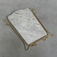 Vintage faceted mirror in aluminum frame 67x54cm