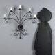 Wall sconce in wrought iron with 5 lights - Italy
