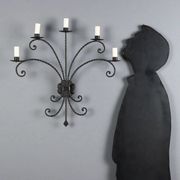 Applique murale en fer forgé à 5 lumières - Italie
