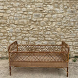 Rattan bed and wicker
