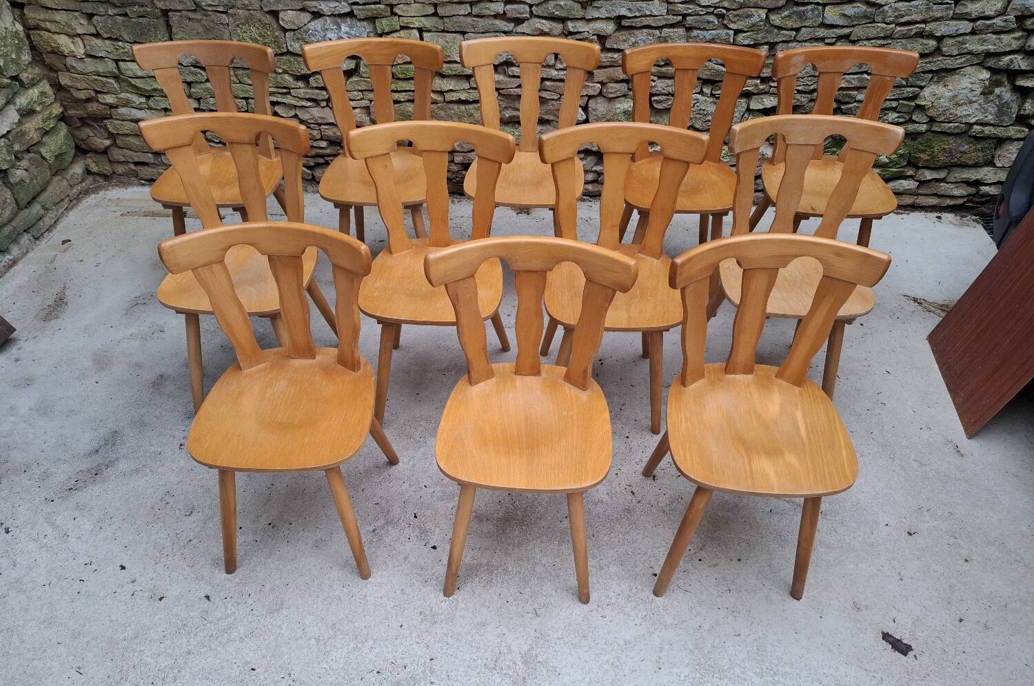 Set of 12 bistro chairs
