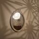 Miroir style romantique crème avec noeud